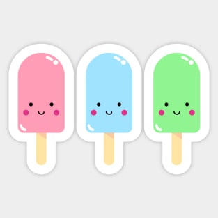 Kawaii Ice Pop Friends Sticker